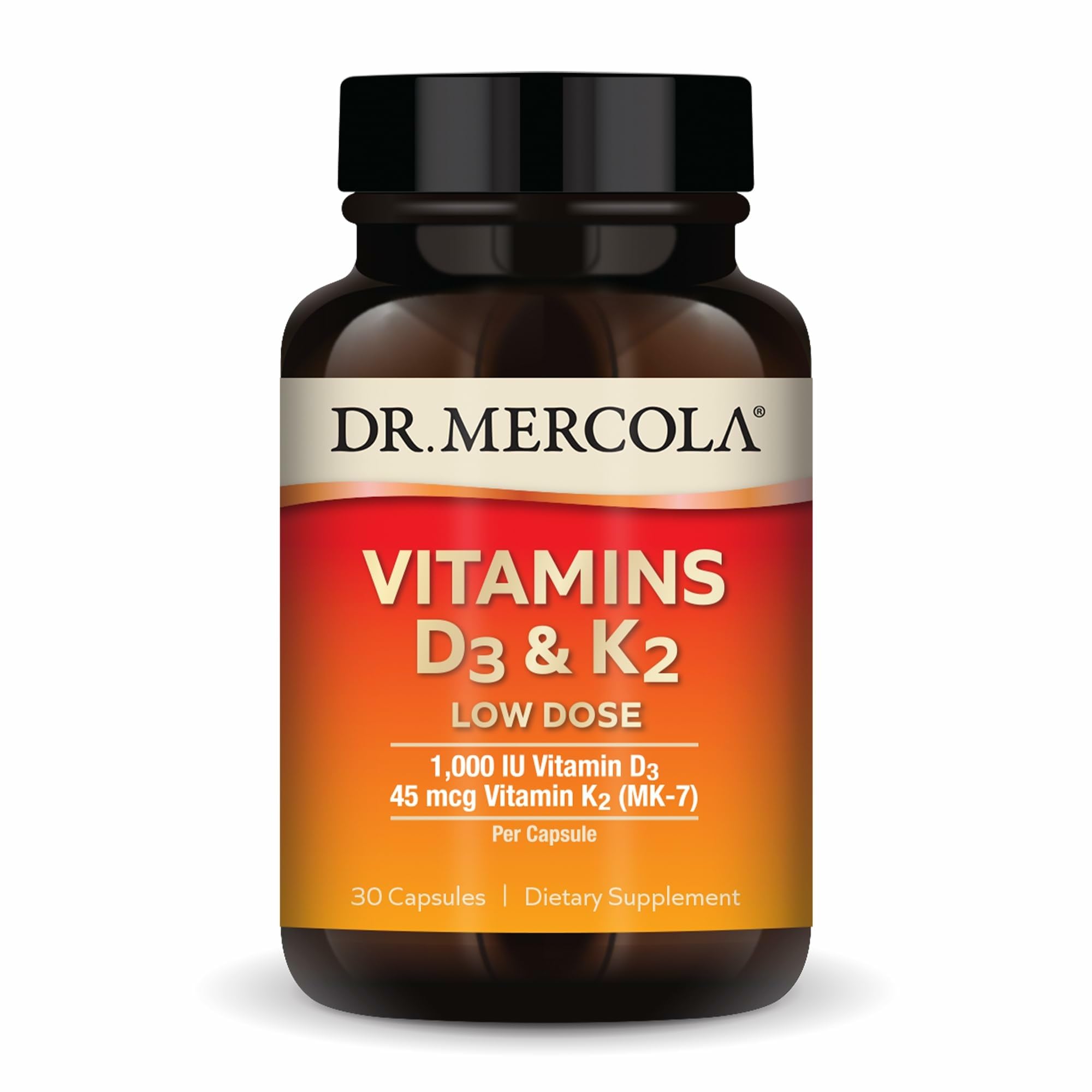 Dr. Mercola Vitamins D3 & K2 – 90 Caps, 5,000 IU + 180mcg K2 product image used for DailyStack product-card identification