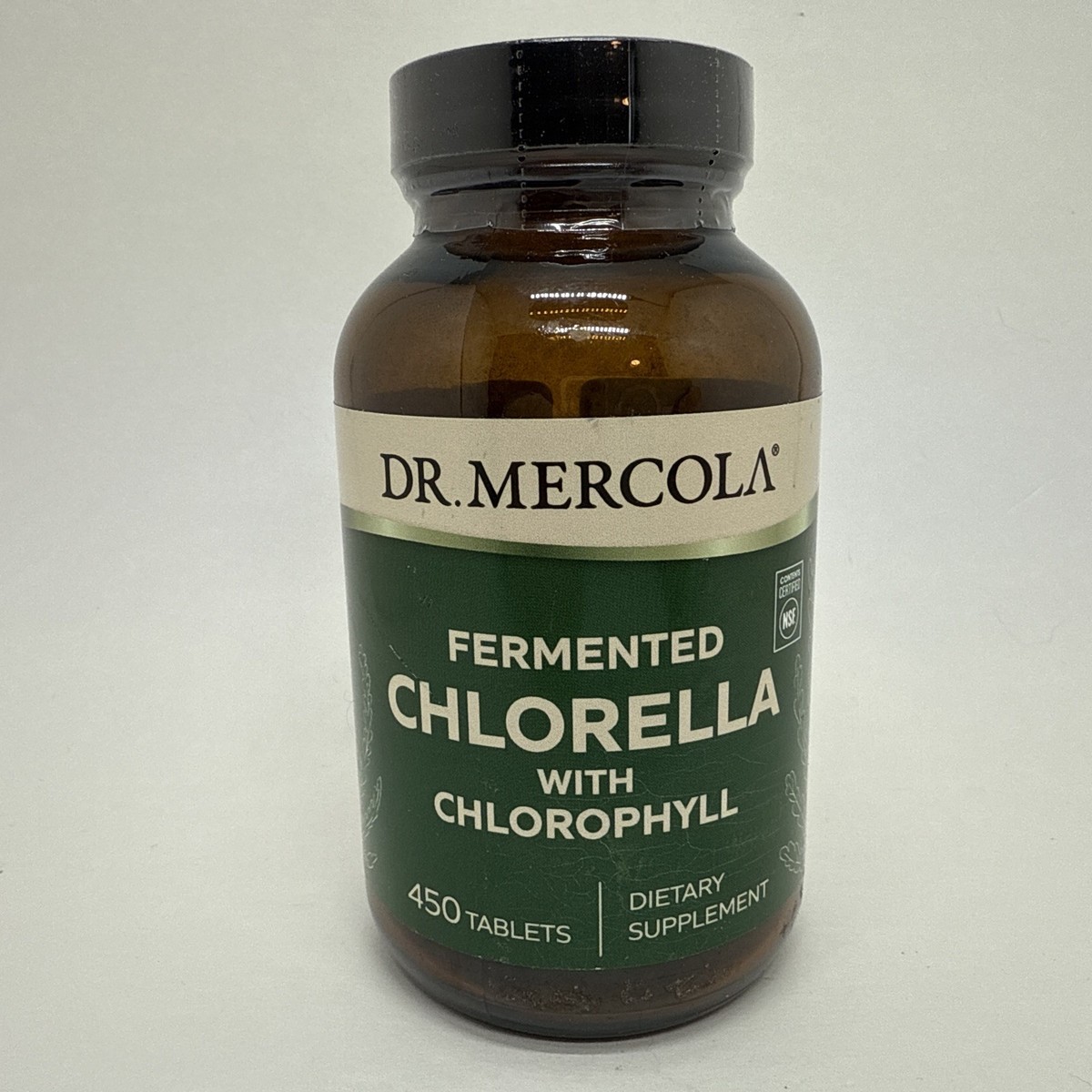 Dr. Mercola Fermented Chlorella with Chlorophyll – 450 Tablets (90 Servings), NSF Certified product image used for DailyStack product-card identification