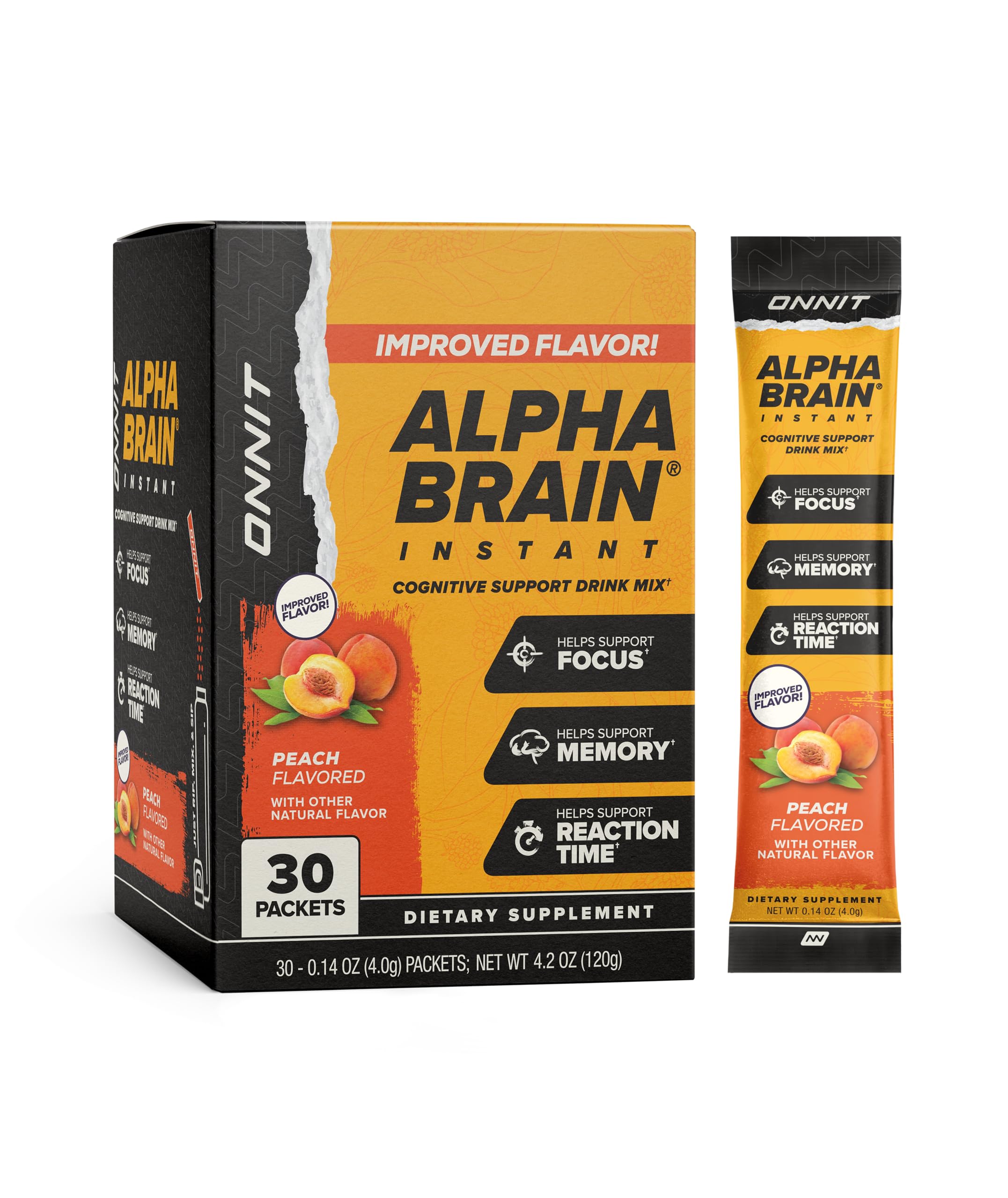 Alpha BRAIN Instant (Peach) product image used for DailyStack product-card identification